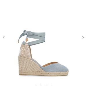Espadrille wedges jute - baby blue